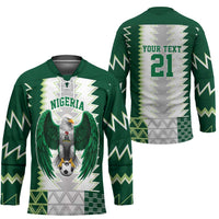Nigeria Football Custom Hockey Jersey Classic 20-21 Home Jersey - Wonder Print Shop