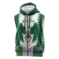 Nigeria Football Custom Sleeveless Zip Hoodie Classic 20-21 Home Jersey - Wonder Print Shop