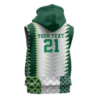 Nigeria Football Custom Sleeveless Zip Hoodie Classic 20-21 Home Jersey - Wonder Print Shop
