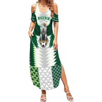 Nigeria Football Custom Summer Maxi Dress Classic 20-21 Home Jersey - Wonder Print Shop