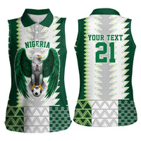Nigeria Football Custom Women Sleeveless Polo Shirt Classic 20-21 Home Jersey - Wonder Print Shop