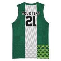 Nigeria Football Custom Basketball Jersey Retro Nigeria 20-21 Eagle Flag Motif - Wonder Print Shop