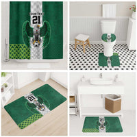 Nigeria Football Custom Bathroom Set Retro Nigeria 20-21 Eagle Flag Motif - Wonder Print Shop