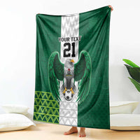 Nigeria Football Custom Blanket Retro Nigeria 20-21 Eagle Flag Motif - Wonder Print Shop