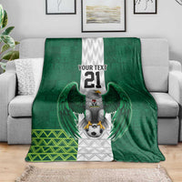 Nigeria Football Custom Blanket Retro Nigeria 20-21 Eagle Flag Motif - Wonder Print Shop