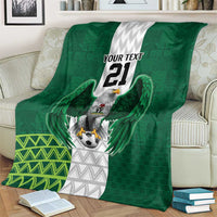 Nigeria Football Custom Blanket Retro Nigeria 20-21 Eagle Flag Motif - Wonder Print Shop