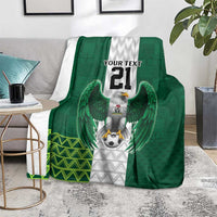 Nigeria Football Custom Blanket Retro Nigeria 20-21 Eagle Flag Motif - Wonder Print Shop