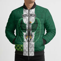 Nigeria Football Custom Bomber Puffer Jacket Retro Nigeria 20-21 Eagle Flag Motif - Wonder Print Shop