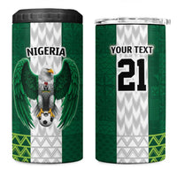 Nigeria Football Custom 4 in 1 Can Cooler Tumbler Retro Nigeria 20-21 Eagle Flag Motif - Wonder Print Shop