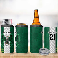 Nigeria Football Custom 4 in 1 Can Cooler Tumbler Retro Nigeria 20-21 Eagle Flag Motif - Wonder Print Shop