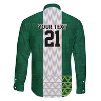 Nigeria Football Custom Family Matching Puletasi and Hawaiian Shirt Retro Nigeria 20-21 Eagle Flag Motif - Wonder Print Shop