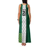 Nigeria Football Custom Family Matching Tank Maxi Dress and Hawaiian Shirt Retro Nigeria 20-21 Eagle Flag Motif - Wonder Print Shop