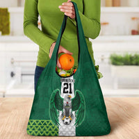 Nigeria Football Custom Grocery Bag Retro Nigeria 20-21 Eagle Flag Motif - Wonder Print Shop