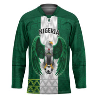 Nigeria Football Custom Hockey Jersey Retro Nigeria 20-21 Eagle Flag Motif - Wonder Print Shop