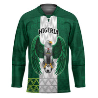 Nigeria Football Custom Hockey Jersey Retro Nigeria 20-21 Eagle Flag Motif - Wonder Print Shop