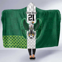 Nigeria Football Custom Hooded Blanket Retro Nigeria 20-21 Eagle Flag Motif - Wonder Print Shop