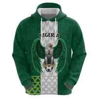 Nigeria Football Custom Hoodie Retro Nigeria 20-21 Eagle Flag Motif - Wonder Print Shop