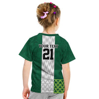 Nigeria Football Custom Kid T Shirt Retro Nigeria 20-21 Eagle Flag Motif - Wonder Print Shop