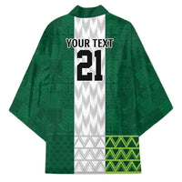 Nigeria Football Custom Kimono Retro Nigeria 20-21 Eagle Flag Motif - Wonder Print Shop