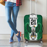 Nigeria Football Custom Luggage Cover Retro Nigeria 20-21 Eagle Flag Motif - Wonder Print Shop