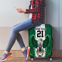 Nigeria Football Custom Luggage Cover Retro Nigeria 20-21 Eagle Flag Motif - Wonder Print Shop