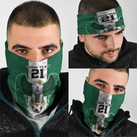 Nigeria Football Custom Neck Gaiter Retro Nigeria 20-21 Eagle Flag Motif - Wonder Print Shop