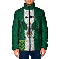 Nigeria Football Custom Padded Jacket Retro Nigeria 20-21 Eagle Flag Motif - Wonder Print Shop