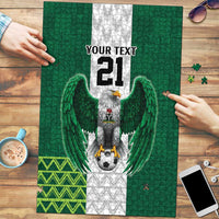 Nigeria Football Custom Puzzle Retro Nigeria 20-21 Eagle Flag Motif - Wonder Print Shop