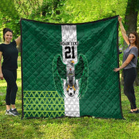 Nigeria Football Custom Quilt Retro Nigeria 20-21 Eagle Flag Motif - Wonder Print Shop