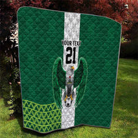 Nigeria Football Custom Quilt Retro Nigeria 20-21 Eagle Flag Motif - Wonder Print Shop