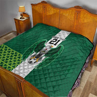 Nigeria Football Custom Quilt Retro Nigeria 20-21 Eagle Flag Motif - Wonder Print Shop