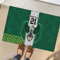 Nigeria Football Custom Rubber Doormat Retro Nigeria 20-21 Eagle Flag Motif - Wonder Print Shop