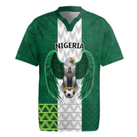 Nigeria Football Custom Rugby Jersey Retro Nigeria 20-21 Eagle Flag Motif - Wonder Print Shop