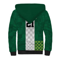 Nigeria Football Custom Sherpa Hoodie Retro Nigeria 20-21 Eagle Flag Motif - Wonder Print Shop
