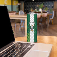 Nigeria Football Custom Skinny Tumbler Retro Nigeria 20-21 Eagle Flag Motif - Wonder Print Shop