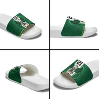 Nigeria Football Custom Slide Sandals Retro Nigeria 20-21 Eagle Flag Motif - Wonder Print Shop