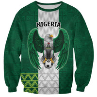 Nigeria Football Custom Sweatshirt Retro Nigeria 20-21 Eagle Flag Motif - Wonder Print Shop