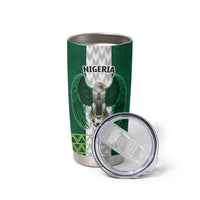 Nigeria Football Custom Tumbler Cup Retro Nigeria 20-21 Eagle Flag Motif - Wonder Print Shop
