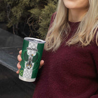 Nigeria Football Custom Tumbler Cup Retro Nigeria 20-21 Eagle Flag Motif - Wonder Print Shop