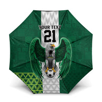 Nigeria Football Custom Umbrella Retro Nigeria 20-21 Eagle Flag Motif - Wonder Print Shop