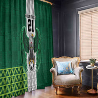 Nigeria Football Custom Window Curtain Retro Nigeria 20-21 Eagle Flag Motif - Wonder Print Shop