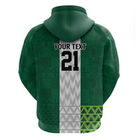 Nigeria Football Custom Zip Hoodie Retro Nigeria 20-21 Eagle Flag Motif - Wonder Print Shop