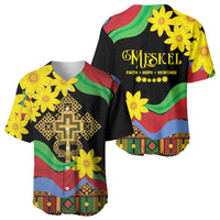 Eritrea Meskel Baseball Jersey Eritrean Tribal Meskel Daisy Flag Inspired