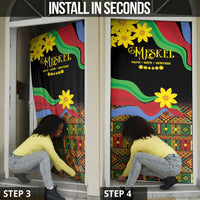 Eritrea Meskel Door Cover Eritrean Tribal Meskel Daisy Flag Inspired
