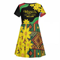 Eritrea Meskel Kid Short Sleeve Dress Eritrean Tribal Meskel Daisy Flag Inspired