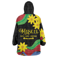 Eritrea Meskel Kid Wearable Blanket Hoodie Eritrean Tribal Meskel Daisy Flag Inspired