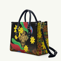 Eritrea Meskel Leather Bag Eritrean Tribal Meskel Daisy Flag Inspired