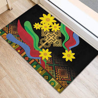 Eritrea Meskel Rubber Doormat Eritrean Tribal Meskel Daisy Flag Inspired