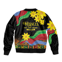 Eritrea Meskel Sleeve Zip Bomber Jacket Eritrean Tribal Meskel Daisy Flag Inspired