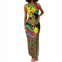 Eritrea Meskel Tank Maxi Dress Eritrean Tribal Meskel Daisy Flag Inspired